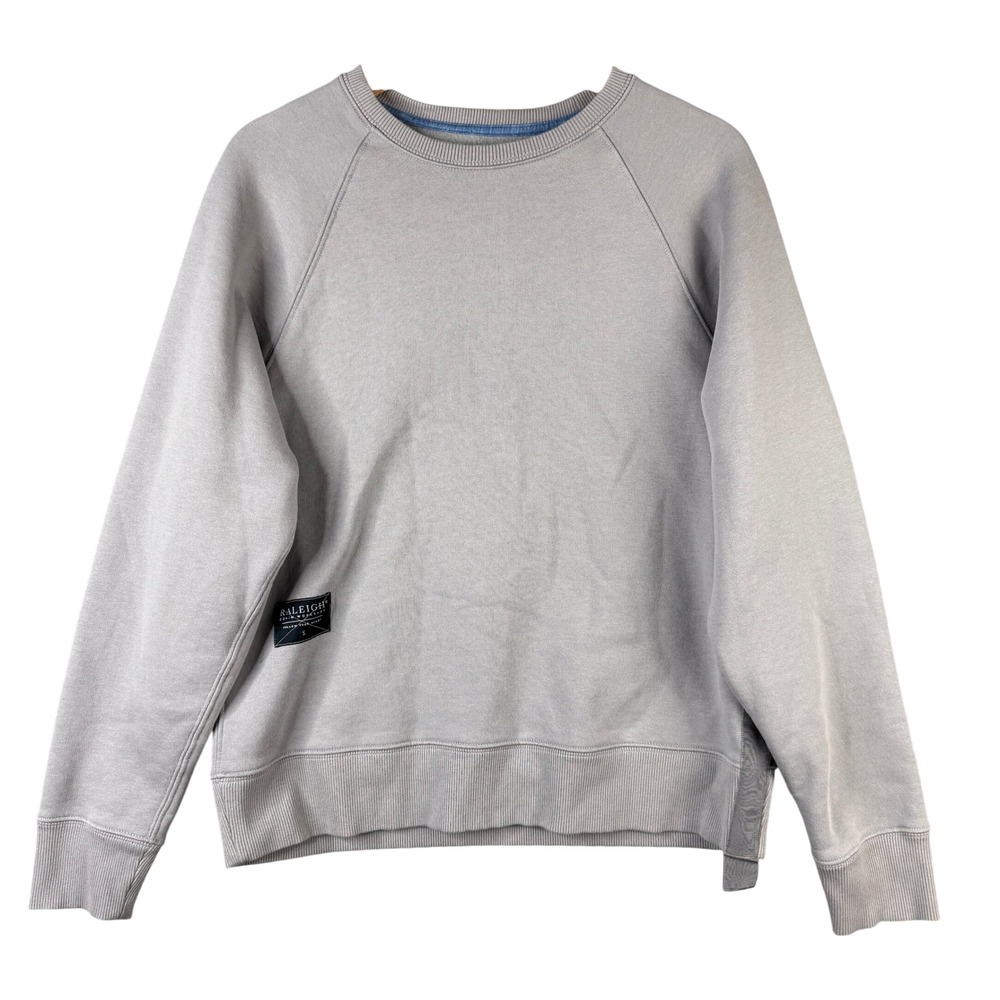 Raleigh Denim Workshop Gray Raglan Crewneck Sweatshirt Mens Small Long Sleeve